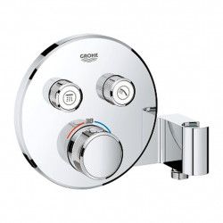 Grohe Grohtherm Smart Control - podomítkový termostat pro dva spotřebiče s integrovaným připojením a držákem sprchy, kulatý tvar, 29120000